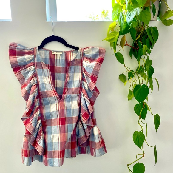 Ulla Johnson Tops - Ulla Johnson plaid ruffle top